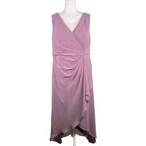 JJs House Lavender Wedding Prom Sleeveless V-Neck Midi Dress Size 2X